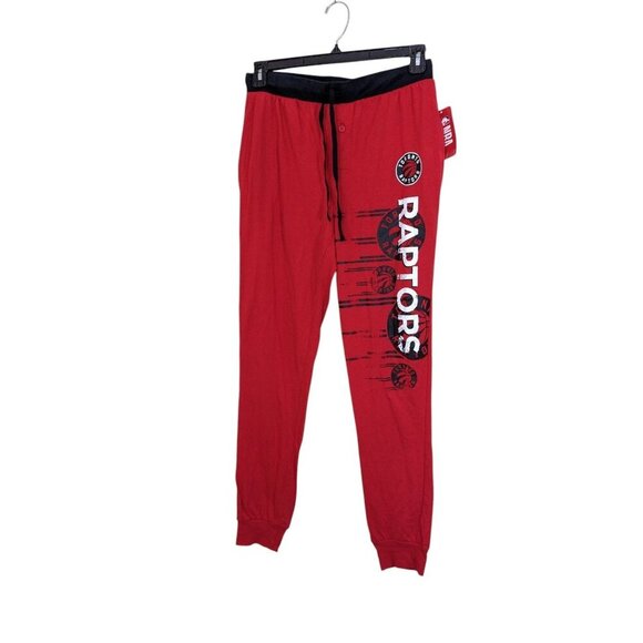 Toronto Raptors NBA Basketball New Boys Medium Pajama Lounge Pants Logo Red Gift - Picture 1 of 5